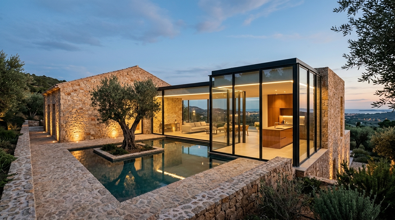 Keystone European Union Strategic Expansion Contemporary Stone and Glass Infill
